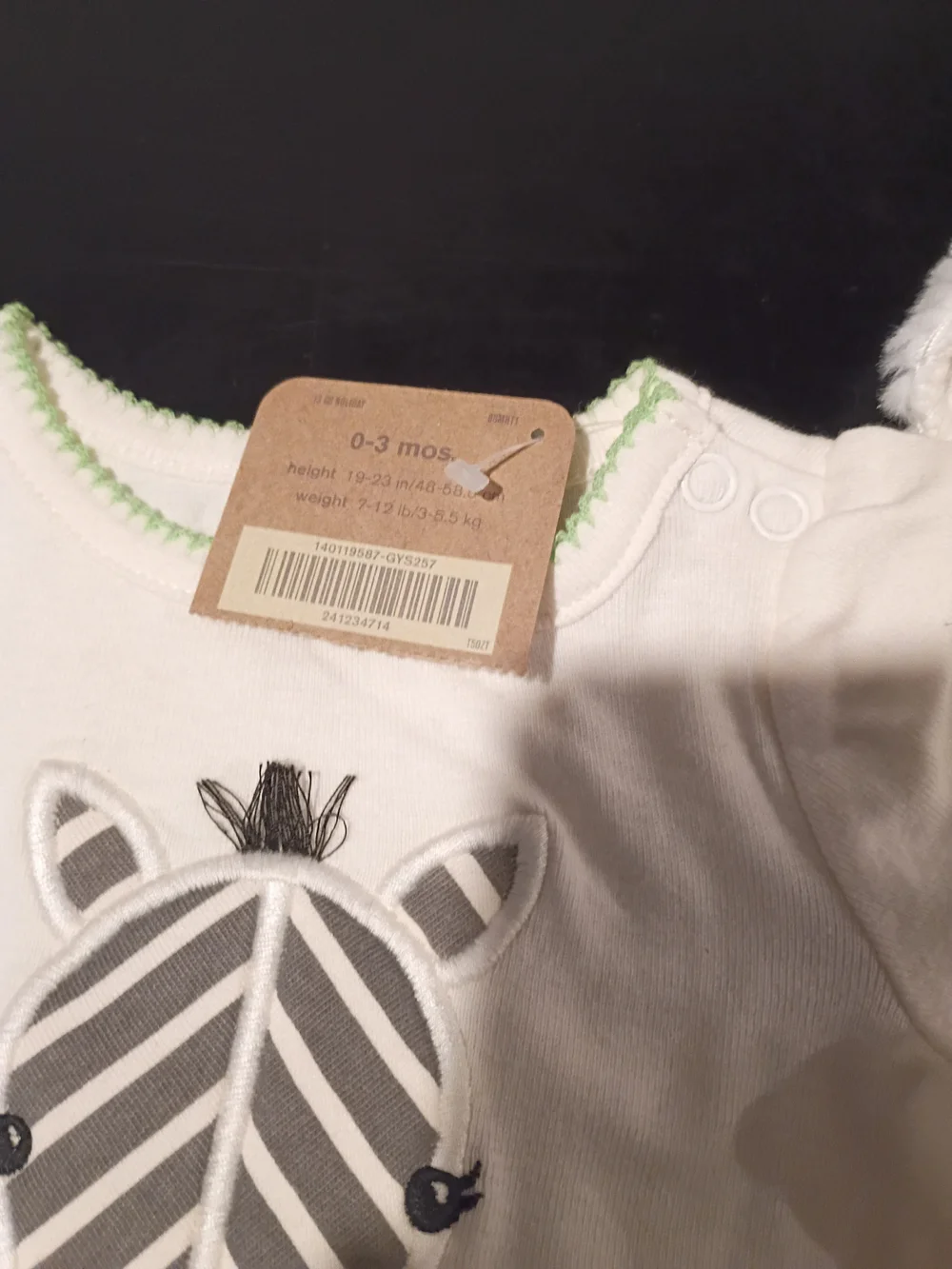 Crazy 8 Baby Zebra Long Sleeve Bodysuit & Plush Bear Ear Beanie Hat Set